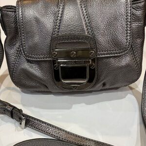 Michael Kors Metallic Gray Crossbody Bag